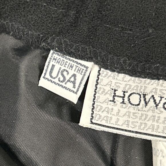 Howard Wolf Skirt Womens 8 Maxi Boho USA Vintage Black Lined Worsted Wool - Picture 3 of 8